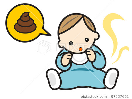 baby pooping in diaper 97337661