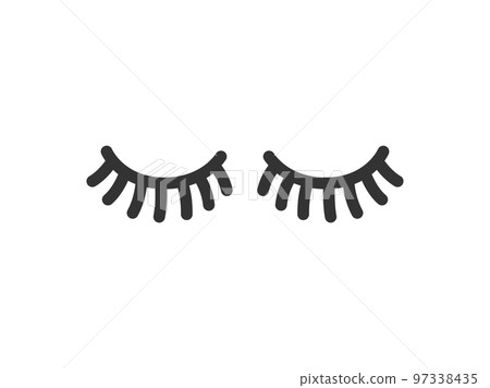 Illustration of false eyelashes icon 97338435