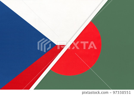 Czech Republic and Bangladesh, symbol of country. Czechia vs Bangladeshi national flags. Czech Republic and Bangladesh, symbol of country. Czechia vs Bangladeshi national flags. 97338551