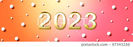 2023 new year theme with white candy dots 2023 new year theme with white candy dots 97343288