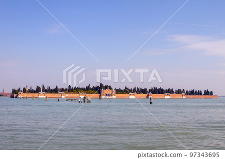 Venice cemetery seen from the canal Venice cemetery seen from the canal 97343695