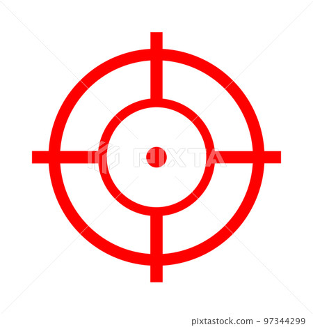 Target destination red icon. 97344299