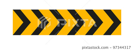 Arrow road yellow sign. Arrow road yellow sign. 97344317