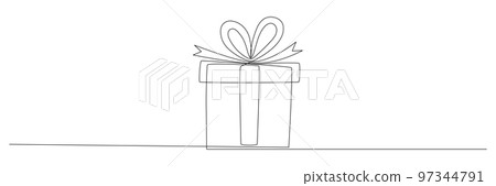 Continuous Drawing Gift Box Stock Illustrations – 1,090 Continuous