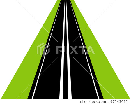Straight asphalt road. Straight asphalt road. 97345011