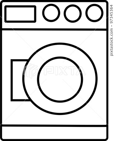 icon black outline washing machine icon black outline washing machine 97345364