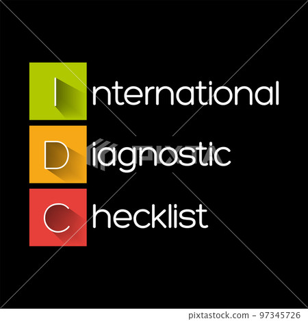 IDC - International Diagnostic Checklist acronym, business concept background 97345726
