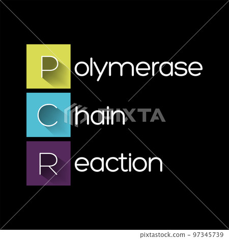 PCR Polymerase Chain Reaction - laboratory technique used to amplify DNA sequences, acronym text concept background PCR Polymerase Chain Reaction - laboratory technique used to amplify DNA sequences, acronym text concept background 97345739