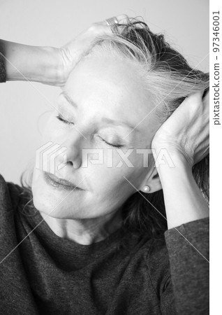 Female beauty fashion model expressions indoors. Female beauty fashion model expressions indoors. 97346001