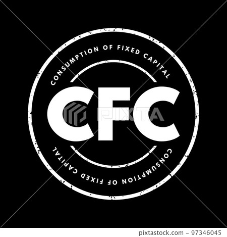 CFC Consumption of fixed capital - decline in value of fixed assets owned, acronym text stamp 97346045