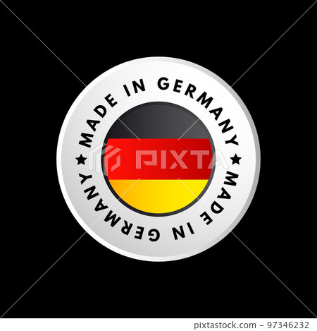 Made in Germany text emblem badge, concept background 97346232