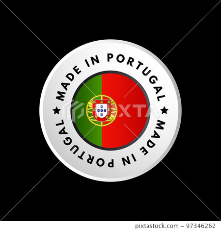 Made in Portugal text emblem badge, concept background 97346262