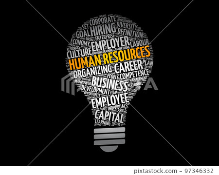 Human Resources light bulb word cloud collage, business concept background Human Resources light bulb word cloud collage, business concept background 97346332