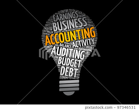 Accounting light bulb word cloud collage, business concept background Accounting light bulb word cloud collage, business concept background 97346531