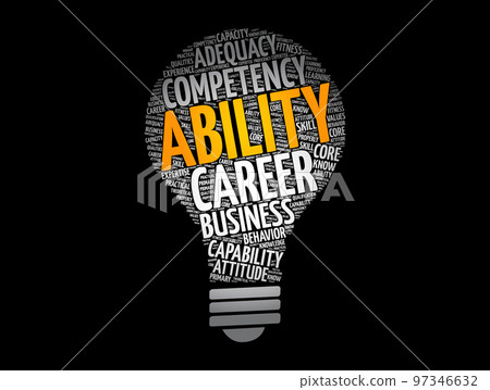 Ability light bulb word cloud collage, concept background 97346632