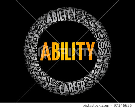 Ability word cloud collage, concept background Ability word cloud collage, concept background 97346636