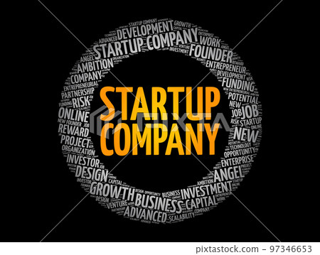 Startup company word cloud collage, business concept background Startup company word cloud collage, business concept background 97346653
