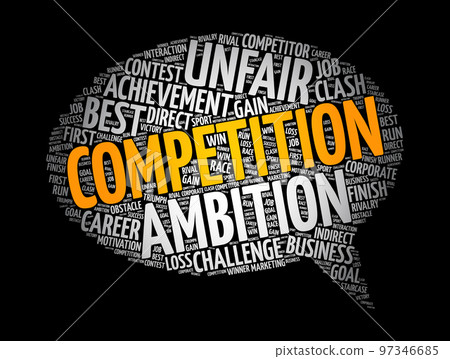 Competition message bubble word cloud, business concept background Competition message bubble word cloud, business concept background 97346685