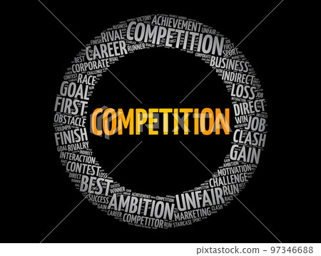 Competition circle word cloud, business concept background Competition circle word cloud, business concept background 97346688