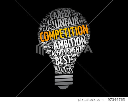 Competition light bulb word cloud, business concept background Competition light bulb word cloud, business concept background 97346765