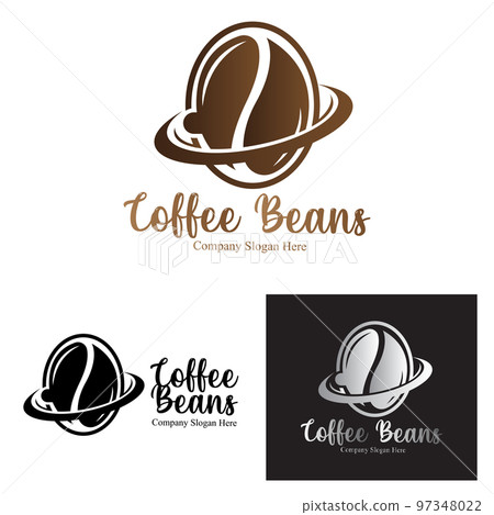 coffee bean drink logo design in brown color vector illustration coffee bean drink logo design in brown color vector illustration 97348022