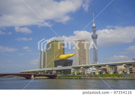 東京晴空塔和隅田川 東京晴空塔和隅田川 97354116