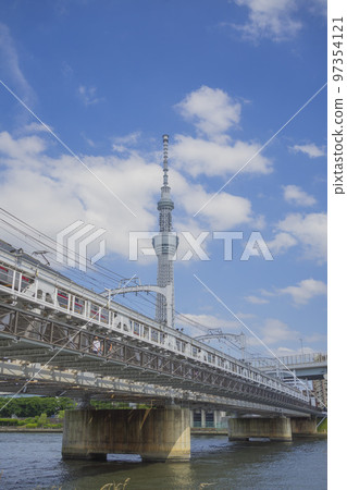 Tokyo Sky Tree and Sumida River Tokyo Sky Tree and Sumida River 97354121
