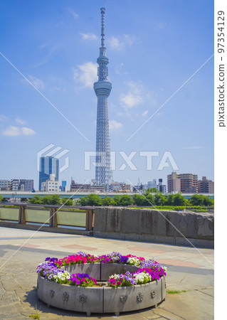 Tokyo Sky Tree and Sumida River Tokyo Sky Tree and Sumida River 97354129