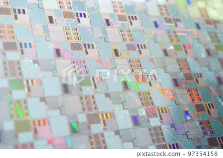 Silicon wafer for manufacturing semiconductor of integrated circuit. 97354158