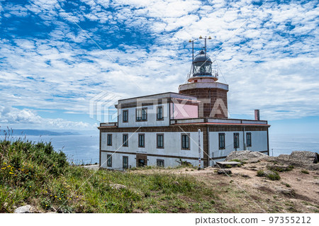 Finisterre Cape Lighthouse, Costa da Morte, Galicia, Spain. End of Saint James Way. Finisterre Cape Lighthouse, Costa da Morte, Galicia, Spain. End of Saint James Way. 97355212