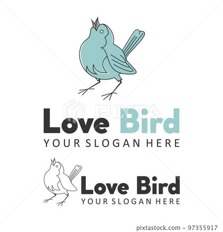 Simple and unique bird in line art image graphic icon logo design abstract concept vector stock. Can be used as a symbol related to animal. 97355917