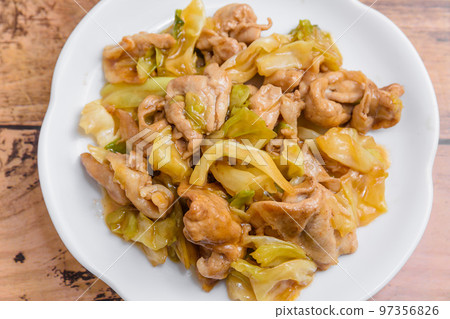 Stir-fried pork and cabbage 97356826