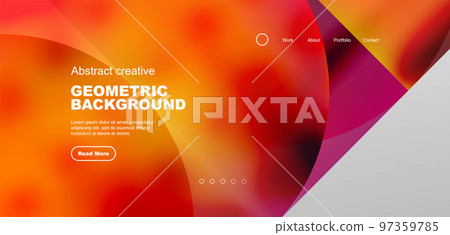 Abstract circles and lines geometric minimal trendy background. Business or technology design for wallpaper, banner, background, landing page, wall art, invitation, prints 97359785