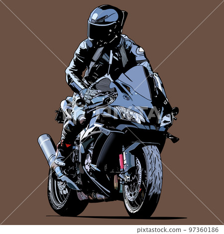 Motorcycle bike rider silhouette motorcycle race racer male 97360186