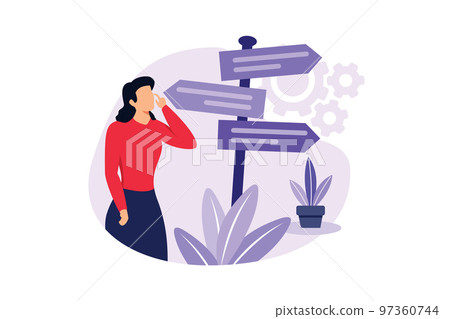 Decision making illustration, illustration exclusive design inspiration 97360744