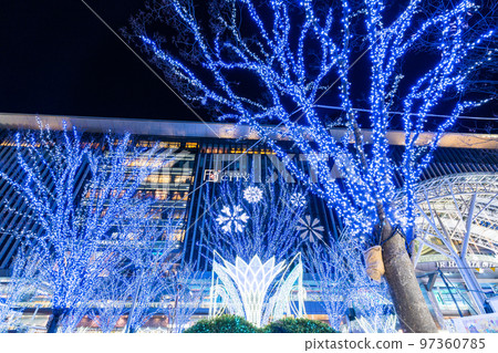 Illumination of JR Hakata station square Illumination of JR Hakata station square 97360785