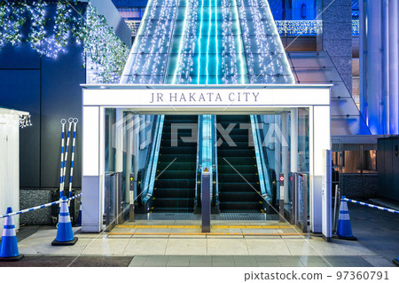 Illuminated escalator at JR Hakata Station 97360791