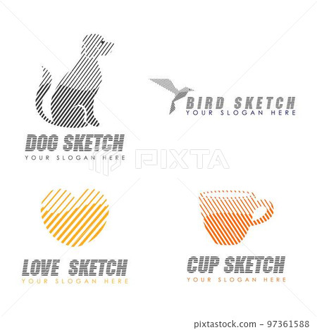 Unique line art in Dog, Bird, Love, Cup image graphic icon logo design abstract concept vector stock. Can be used as a symbol related to art or illustration Unique line art in Dog, Bird, Love, Cup image graphic icon logo design abstract concept vector stock. Can be used as a symbol related to art or illustration 97361588