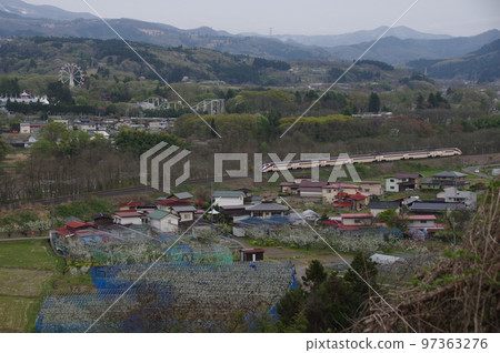 Yamagata Shinkansen near Mokichi Memorial Hall Tsubasa E3 series 2000 series 97363276