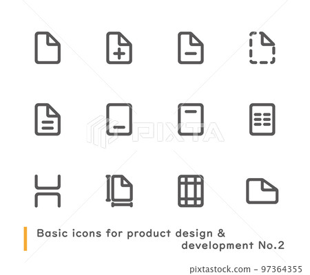 Basic icon set No.2 necessary for product design and development Basic icon set No.2 necessary for product design and development 97364355