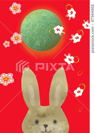 從月亮上下來的拜年兔 97364808