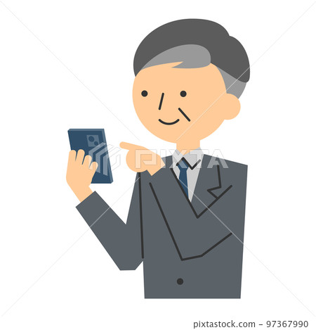 操作智能手機的年長人 操作智能手機的年長人 97367990