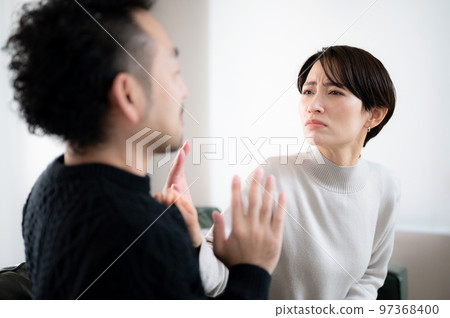 A man who is questioned for cheating and secrets 97368400