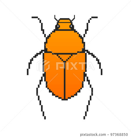 金龜子的像素藝術(橙色) 金龜子的像素藝術(橙色) 97368850