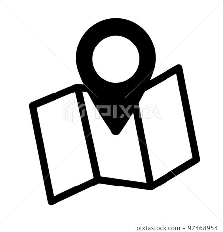 這是地圖圖標的插圖。 這是地圖圖標的插圖。 97368953