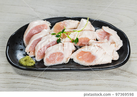 Seared Chicken Fillet Served with Wasabi Seared Chicken Fillet Served with Wasabi 97369598