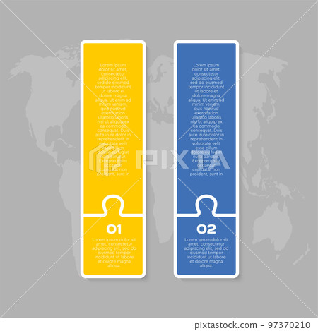 Vector diagram infographic process on 2 steps 97370210