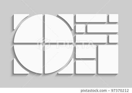 Template collage of thirteen frames, images, photo 97370212