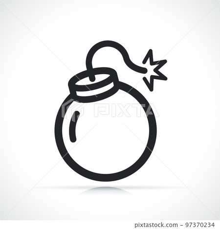 bomb or danger line icon 97370234