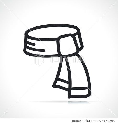 winter scarf clothes line icon 97370260